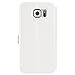 Galaxy S6 Case, EnGive Premium Slim Flip Imitation Leather Cover for Samsung Galaxy S6 G920(White)