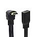 LEMENG 1FT Flat Slim High Speed HDMI Extension Cable A Female to 90 Degree Up Angle A Male Cable