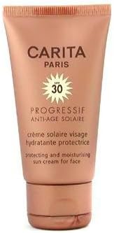 Carita Sun Protection 1.69 Oz Progressif Anti-Age Solaire Protecting &amp; Moisturizing Sun Cream For Face Spf 30 For Women