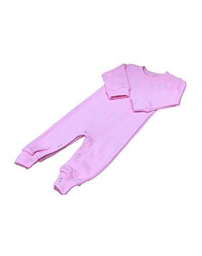 Monag Baby Long Sleeve Romper (0-3M, Pink)