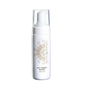 WHITE-to-BROWN-Self-Tanning-Mousse-Medium-is-a-Luxurious-No-Transfer-Fake-Tan-Mousse-Fast-Drying-Easy-application-for-a-Long-Lasting-Natural-Looking-Streak-Free-Tan-150ml WHITE to BROWN Self Tanning Mousse made with Natural Ingredients. Fast Drying, Easy application for a Long-Lasting…