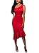 Common Women Elegant Single Shoulder Ruffle Mermaid Midi Dress