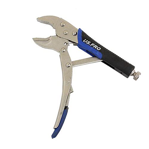 US PRO Tools 10 Inch Curved Jaw Locking Pliers with Soft Grip Handles 1848