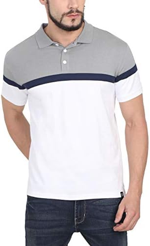 Genius18 Mens Multicolor Polo Neck Tshirt