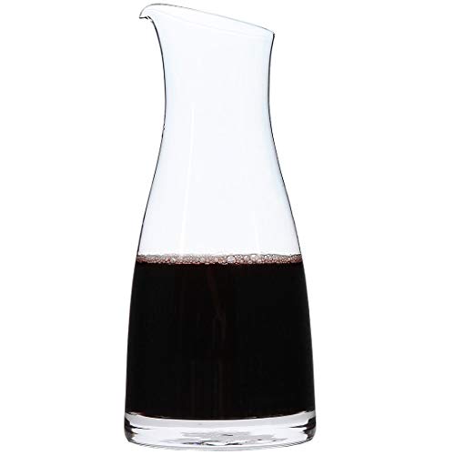 Lily's Home Glass Water and Wine Carafe, Ideal as a Cold Beverage or Juice Decanter with Spout Desig Lily's Home Glass Water and Wine Carafe, Ideal as a Cold Beverage or Juice Decanter with Spout Desig