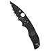 Spyderco Native 5 Lightweight Folding Knife - Black FRN Handle with SpyderEdge, Full-Flat Grind, CPM S30V Steel Black Blade and Back Lock - C41SBBK5