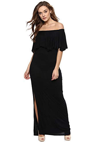 Miss Chase Women's Black Off-Shoulder 