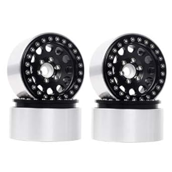 CCChaRLes 4Pcs Aleación De Aluminio 1.9 Beadlock Ruedas ...