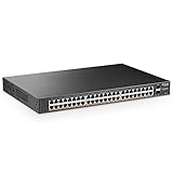 MokerLink 48 Port PoE Gigabit Switch with 2 Gigabit