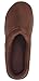 LUXEHOME Men's Slip On Indoor/Outdoor Fleece Scuffs Slipper (10-11 US, Brown)
