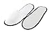 Luxehome White Fleece Close Toe Spa Slippers, 20 Pairs per Case