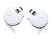 Sony Clip-on Stereo Headphones With Double Retractable Cord | MDR-Q68LW W White (Japanese Imports)