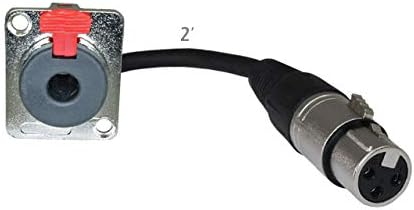 Amazon Com Floor Stage Box Panel Mount Pigtail Drop In No Solder 1 4 Trs Xlr Female Black Home Audio Theater