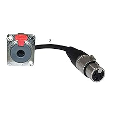 MCSPROAUDIO 2ft Pigtail: 1/4 TRS Panel Mount to XLR