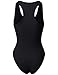 HATOPANTS Tank Top Bodysuits Sleeveless Scoopneck Racerback Cotton Jumpsuits Black M