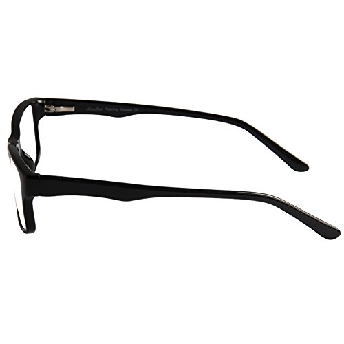 LianSan Brand Designer Fashion Acetate Reading Glasses Men Full Frame Spectacle Glasses Women Spring Hinged Arms Reading Eyeglasses L7801 (+3.00, black)