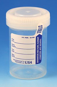 Globe ScientificTite-Rite 6523 Polypropylene Leak Resistant Containers with Polyethylene Separate Screw Cap, Sterile, Bulk Packaging, 60mL Capacity (Case of 500)