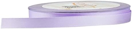 (2 Pack) Fowod Double Faced Satin Ribbon, 54 Yard / 164 Feet, 0.4 Inch Wide, Lilac
