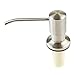 Stainless Steel Sink Soap Dispenser (Satin) - Large Capacity 13 OZ Bottle - Easy Installation