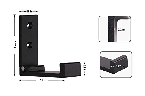 Foldable Adhesive Hooks,Heavy Duty Wall Hooks Zn Cu Alloy Ultra Strong Waterproof Hanger for Robe, Coat, Towel, Keys, Bags, Home, Kitchen, Bathroom (Set of 5) (Black)