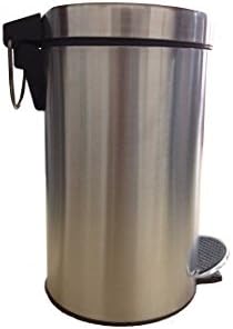 HMSTEELS Stainless steel Pedal Dustbin Plain 3 Ltr(17.5cm*28cm) with plastic bucket inside