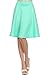 Career Solid Plain A-line Flare Pleated Midi Knee Length Office Skirt