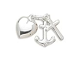 Sterling Silver Faith Hope Love Charity Cross