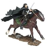 2003 - New Line / Paly Along - Lord of the Rings : Armies of Middle Earth - Aragorn on Horseback - Warriors & Battle Beasts - Battle Scale Figures - Out of Production - Limited Edition - Collectible