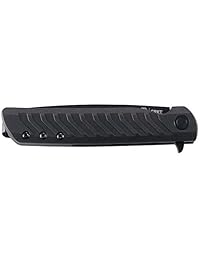 CRKT Ruger LCK Navaja de bolsillo plegable: Carpeta con forro de bloqueo, hoja de pie de oveja modificada de borde plano, mango de nylon reforzado con clip de bolsillo R3802K