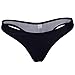 Women Sexy Lady Brazilian V-Style Ruched Ruffle Cheeky Bikini Bottom Thong Hot Summer Beachwear Black