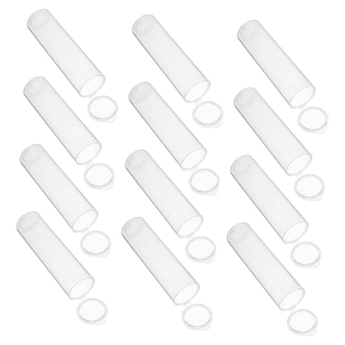 FRCOLOR 30pcs Flip-top Storage Containers Plastic Tube Lids Airtight Sealed Bins for Home Office School