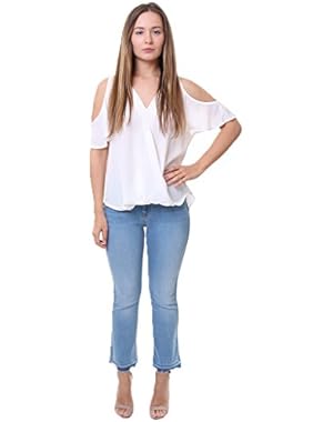 7 For All Mankind Jean Blue Denim Jean Released Hem