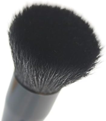 AJOY Professional Flat Top Kabuki Contour Brush, Natural Goat (7 Inch Black), Face Powder Cosmetic Blending Makeup Blush Brush
