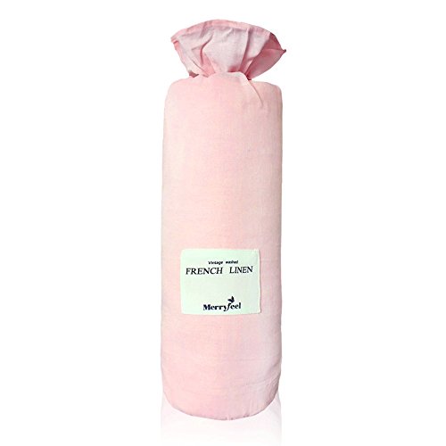 Merryfeel 100% Linen Duvet Cover Set - King - Light Pink - Thumbnail 3