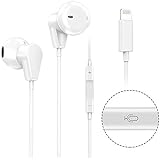 Lightning Earphone with Mic and Remote Control for iPhone 7 Headphones with Microphone for iPhone 8 Earbuds Noise Cancelling (Bluetooth Connectivity)