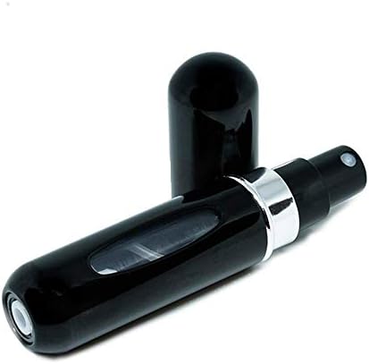 MyMiser Portable Perfume Travel Atomizer With Easy to Fill Spray Pump, To Take On Holidays, Work Or A Night Out, 5ML, Colour Black
