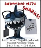 Love Potion: Swimming with Sharks ~ UNscented Pheromone Blend for Men and Women - 1/3 fl.oz. Roll On-Oil