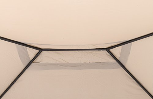 SORARA Gazebo Pavilion Fully Enclosed Heavy Duty Garden Canopy with Mesh Insect Screen, 10 x 13-Feet, Sand - Thumbnail 6