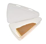 Home-X Triangle Cheese Container, Clear Plastic