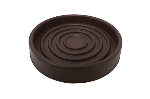 Shepherd Hardware 9067 Runde Gummi-Möbelbecher, 7,6 cm, Braun, 2 Stück