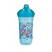 Nuby Insulated No Spill Easy Sip Cup with Vari-Flo Valve Hard Spout, Girl, 3 Count