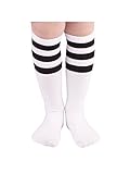 Zando Cotton Casual Knee High Triple Stripes Athletic Tube Socks for kids