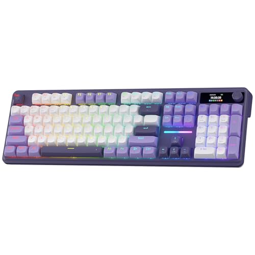 Redragon K762 Gasket Tastatur Bildschirm Knopf 104 Tasten PBT Tastenkappen
