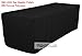 TEKTRUM 8-Feet Long Fitted Table DJ Jacket Cover for Trade Show - Thick/Heavy Duty/Durable Fabric - Black Color (TD-JKT-BLK-8FT)