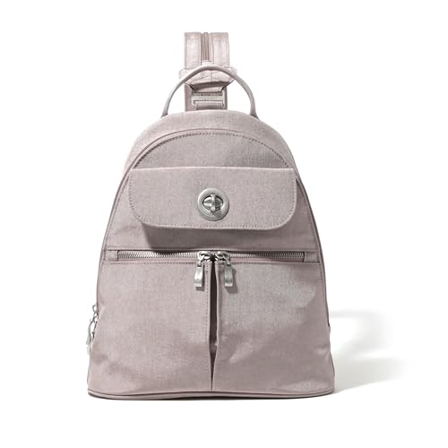 Baggallini Naples Convertible Small Daypack Sling Crossbody, Blush Shimmer