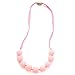 Chewbeads Juniorbeads Madison Necklace - Teething Jewelry - Soft on Infant's Gums and Teeth - 100% Safe Silicone - Easily Cleaned, Dishwasher Safe - Glow in the Dark - Bubble Gum Pink