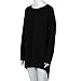 Clearance Sale! Autumn Blouse,Canserin Women Loose Hem Batwing Long T-Shirt Blouse Dress (XL, Black)