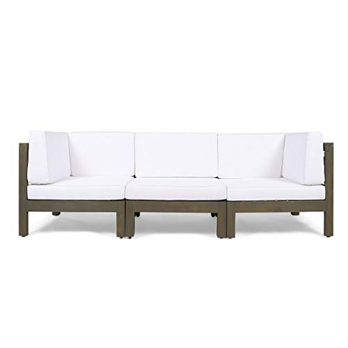 Hampton Bay Riley 3Piece Metal Outdoor Sectional Set with Charleston