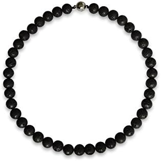 Vifaleno Lava Necklace, Natural, Round, 6 mm