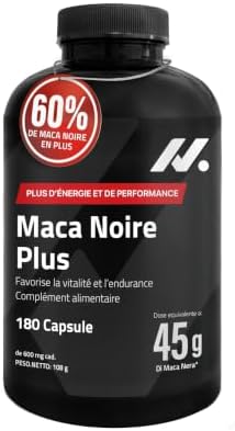 Maca Noire 45.000 mg Équiv. (Extrait 100:1), Black Maca, Zinc - 180 Gélules
